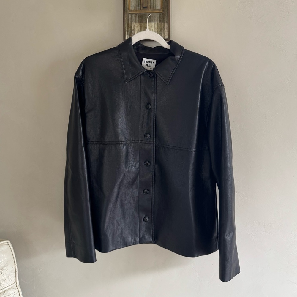 Sunday Best Gabby Shirt Jacket (Vegan Leather)